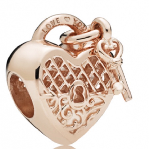 Pandora Jewelry - ❤️PANDORA 14K ROSE GOLD-PLATED UNIQUE METAL BLEND LOVE YOU LOCK DANGLE BRAND NEW
